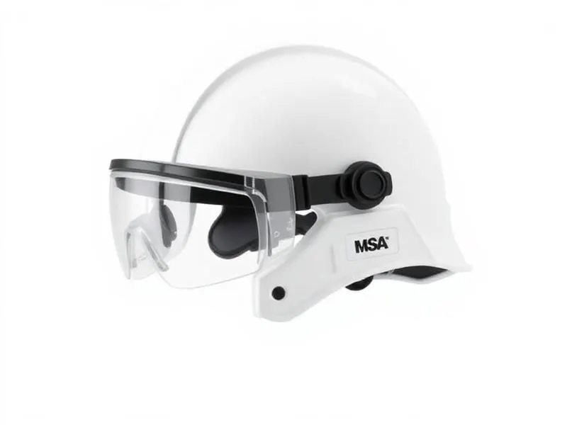 Referencia visual: MSA con gafas / protección ocular integrada
